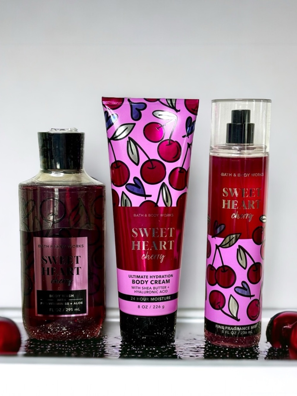 Bath & Body Works Sweetheart Cherry Body Care Gift Set NWT